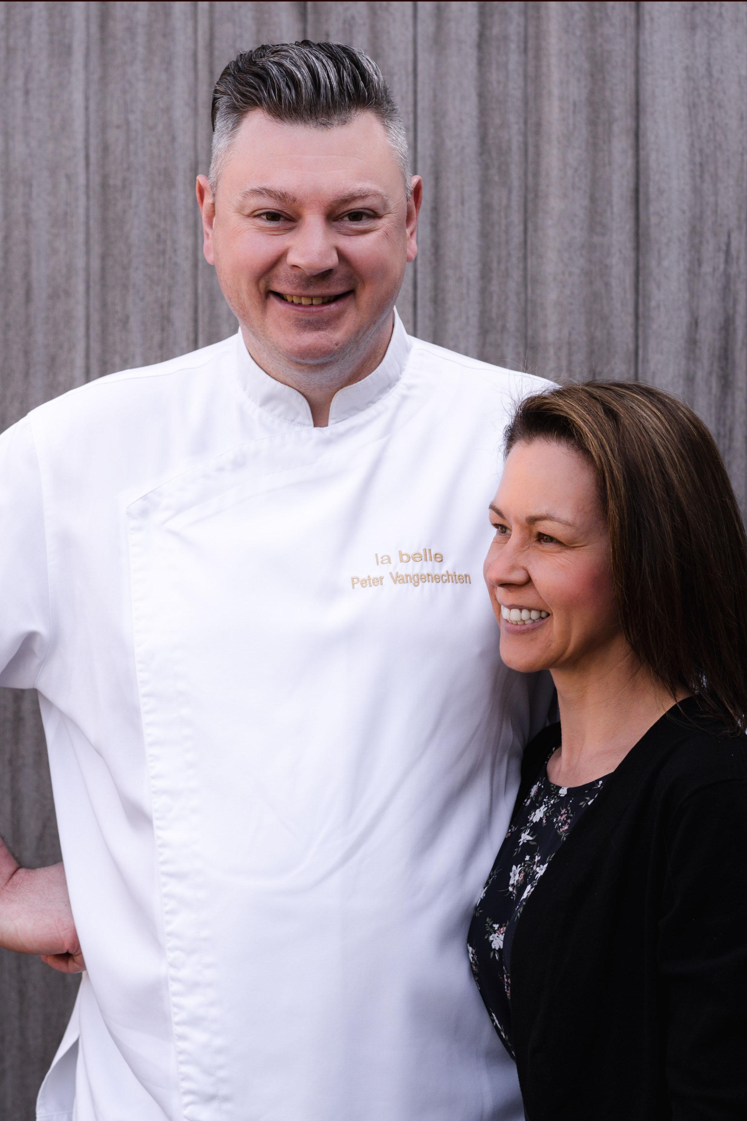 Chef Peter Vangenechten en partner Marjan